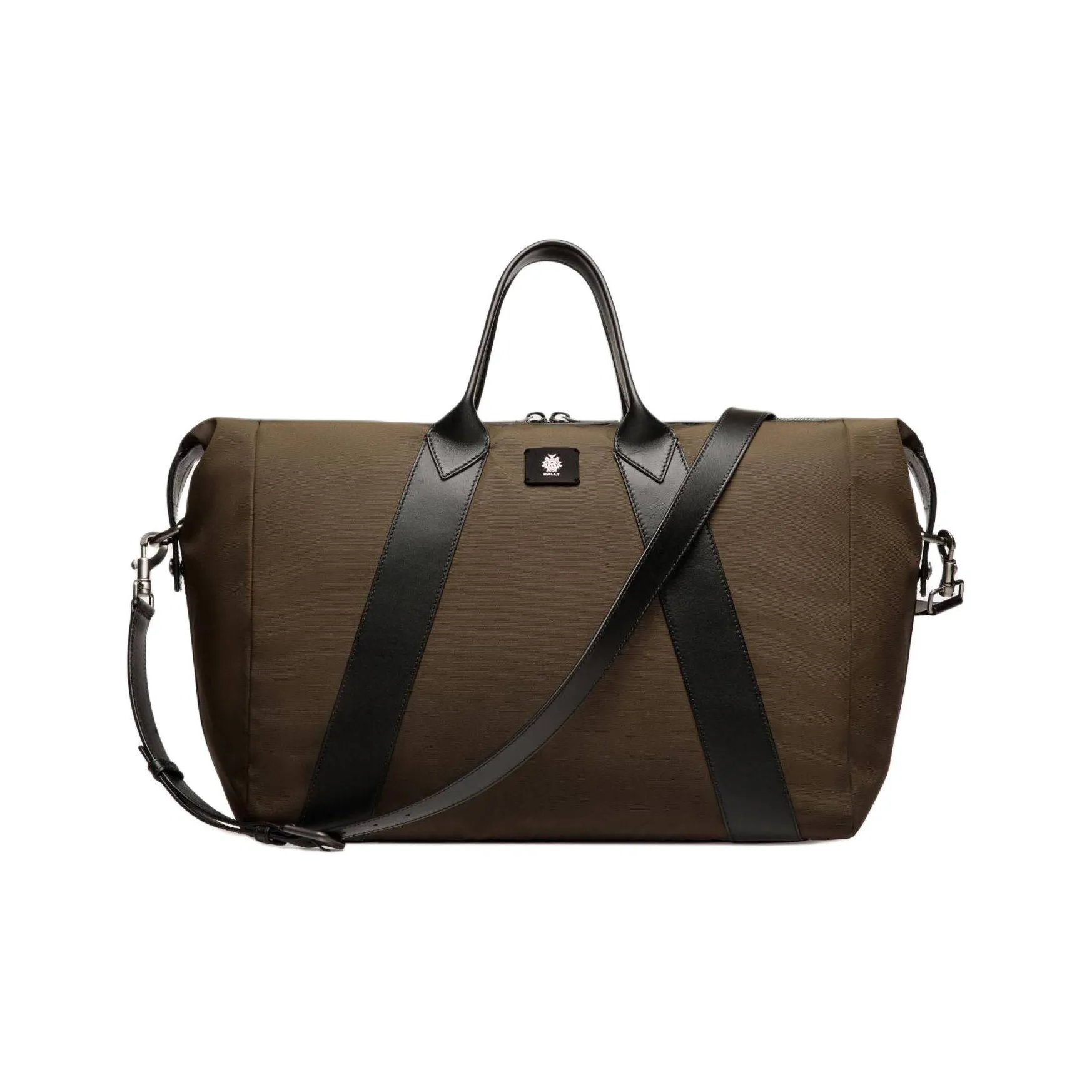 BALLY Nylon Fabric Handbag, Shoulder Bag, Crossbody Bag, Travel Bag Large Size Men's Green