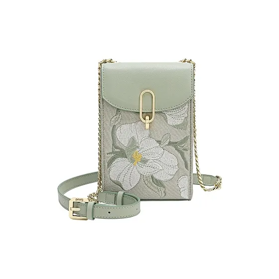 Ancient Yi Xi Чехол для телефона из коровьей кожи женский Willow зеленый цвет ростока