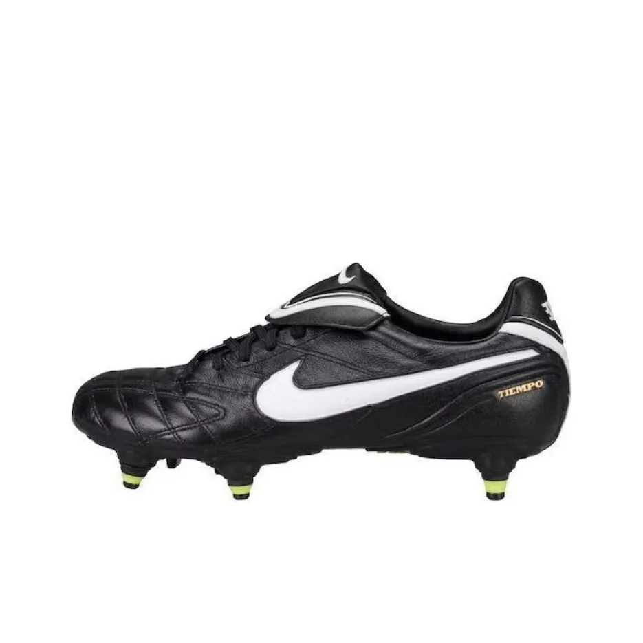 Nike SG Мягкая трава Амортизация Износостойкие футбольные бутсы Унисекс Черный Белый