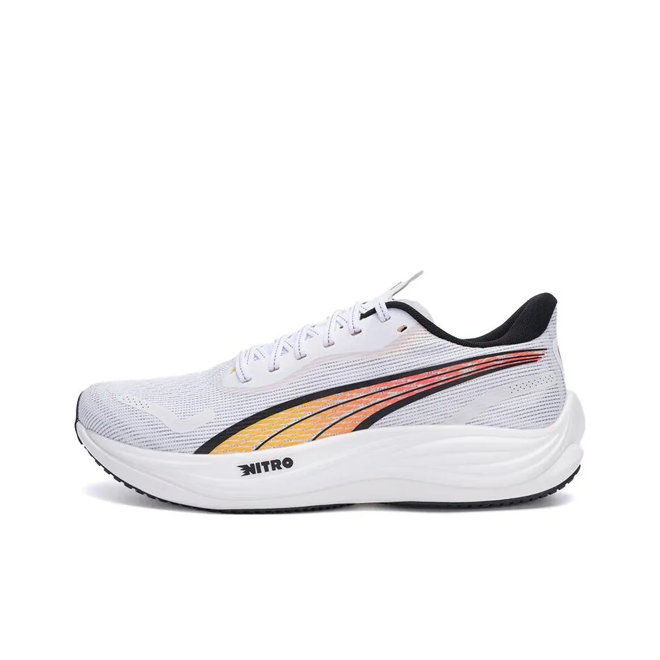 PUMA Velocity Nitro 3 Устойчивый к истиранию Низкий Топ Повседневная Беговая Обувь Мужская Черно-Белая