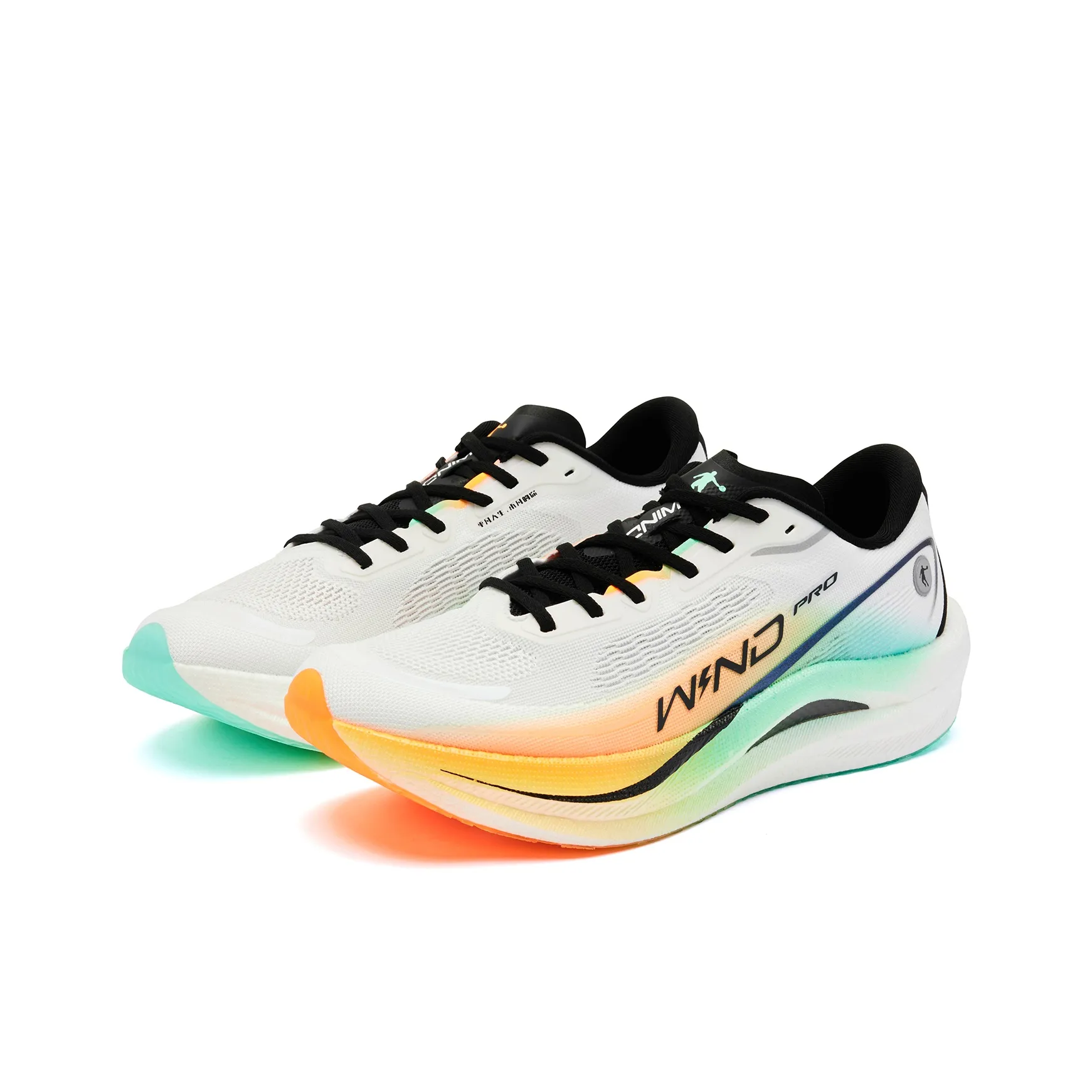 QIAODAN Strong Winds 2.0 PRO Running Shoes Men's Low top Jordan White Flying Shadow Orange
