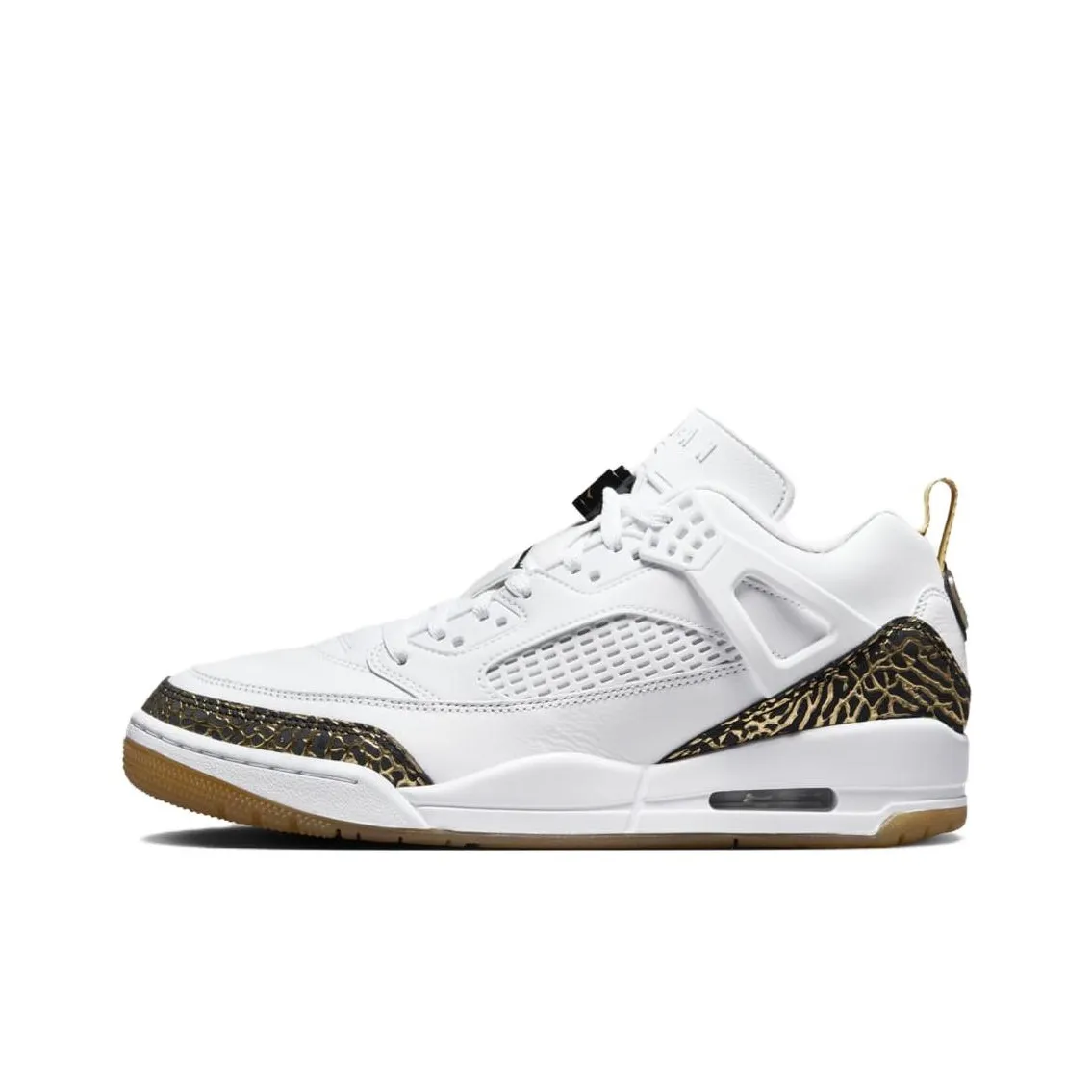 JORDAN Spizike Low White Metallic Gold