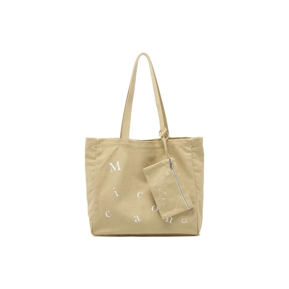 MICOCAH Холст Тоут Сумка Сумка для покупок Сумка Сумка через плечо Женская Хаки-Желтый Ледяной Прозрачный Синий Грейпфрутовый Розовый
