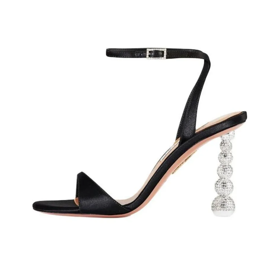 AQUAZZURA Yes Baby Strap Sandals 9.5cm Women's Black
