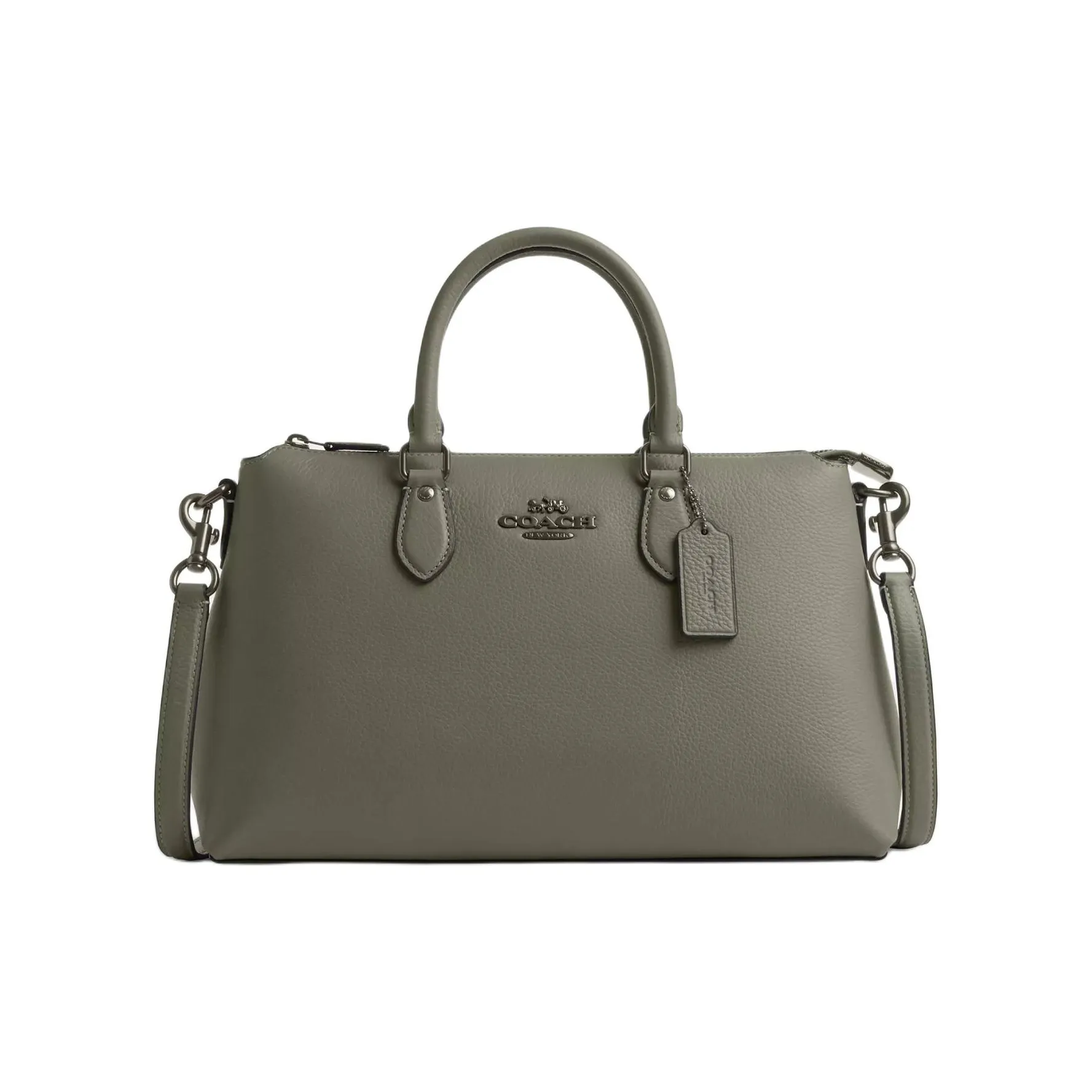 COACH Сумка через плечо из кожи большая женская армейский зеленый