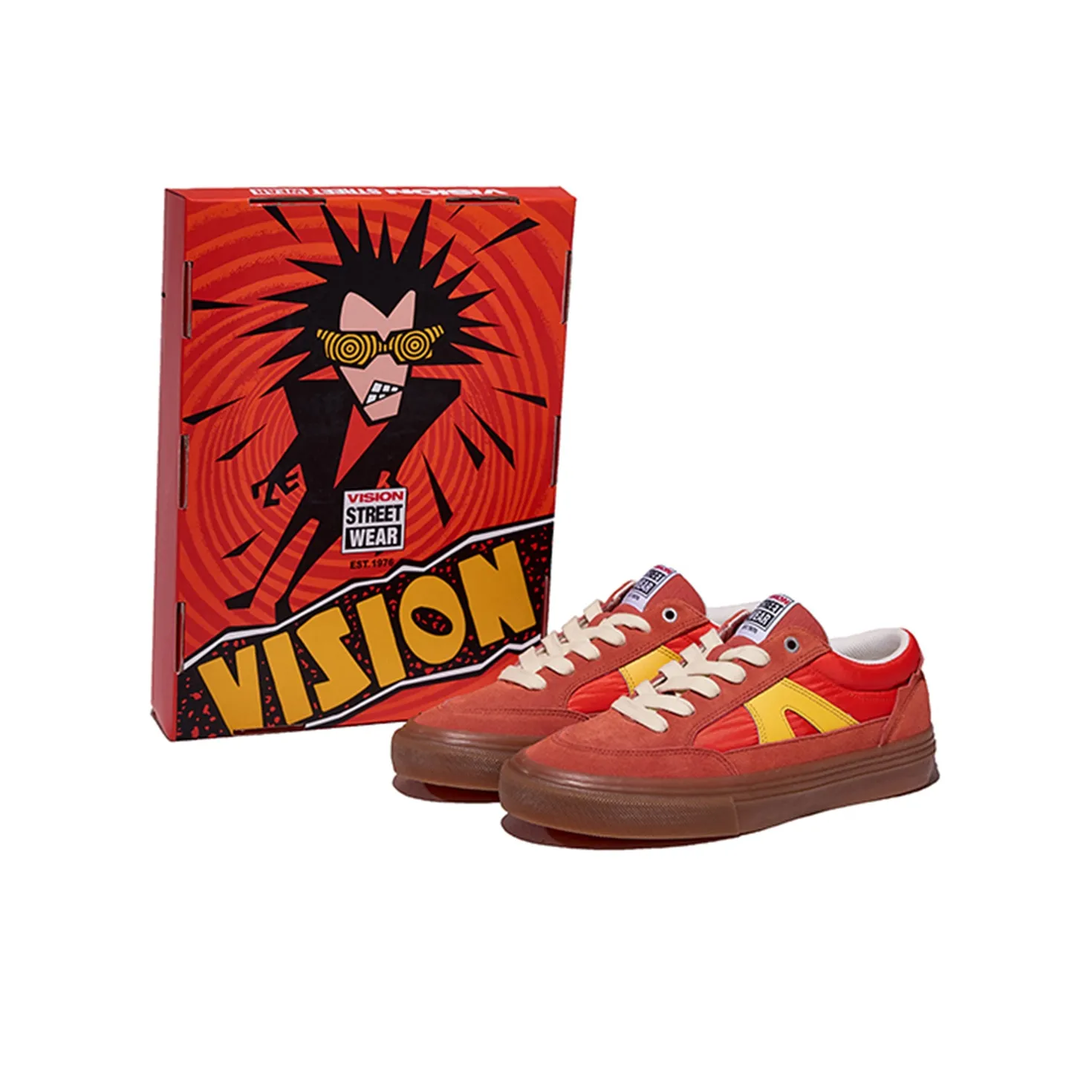 Vision Street Wear Stick Low Топ Кроссовки для скейтбординга Унисекс Fanta Orange