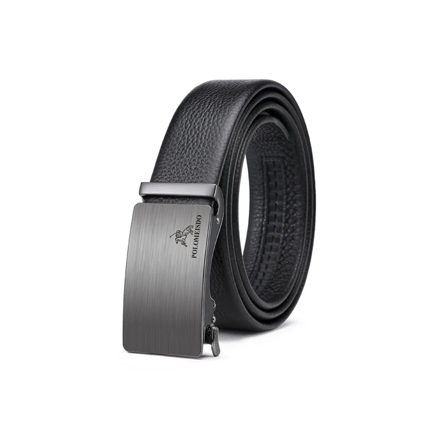 POLOMEISDO Телесная корова кожа Бизнес Мода Ремешок Роскошный Бренд Премиум Ремешок Мужской Брушированный Серебряный 3,5CM