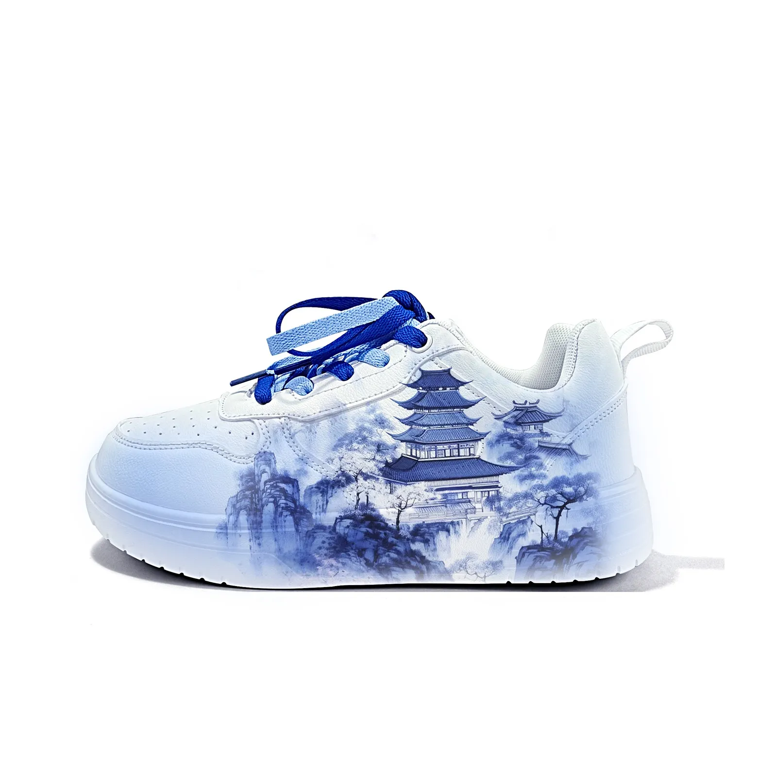 Cold Cicadas Yesterday Легкие и Дышащие Низкие Кроссовки для Скейтбординга Унисекс Белый Синий