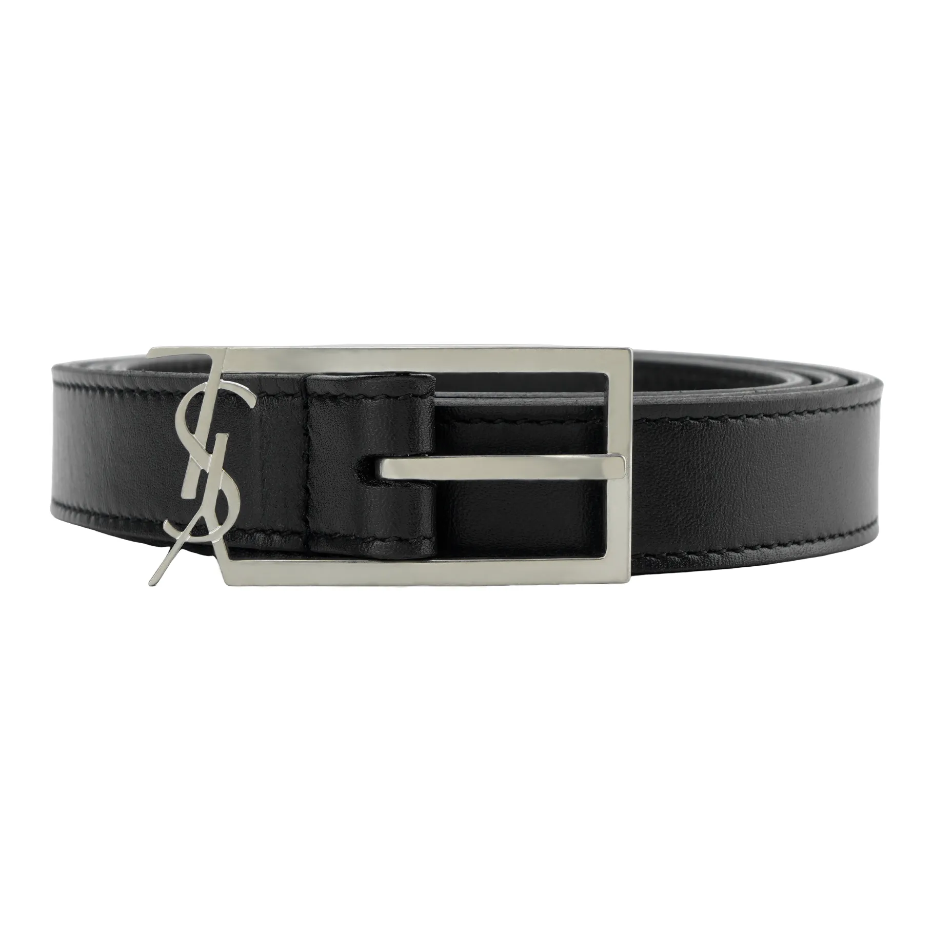 SAINT LAURENT New Cassandre Buckle Belt