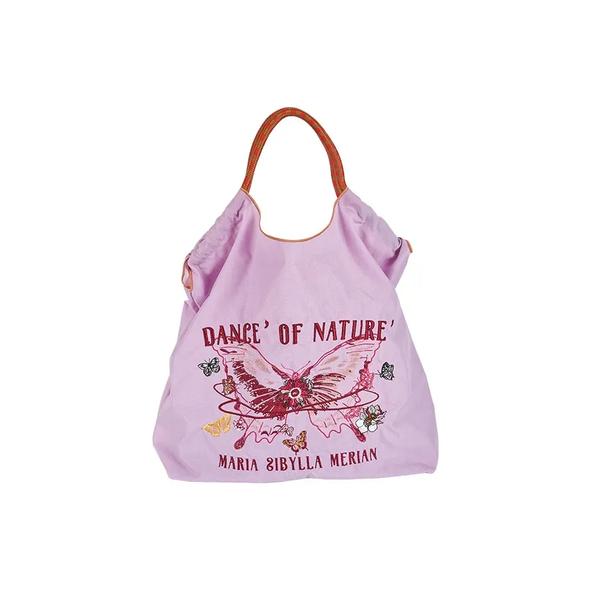 Британский музей Нейлоновая сумка через плечо сумка стандартная женская фиолетовая белая