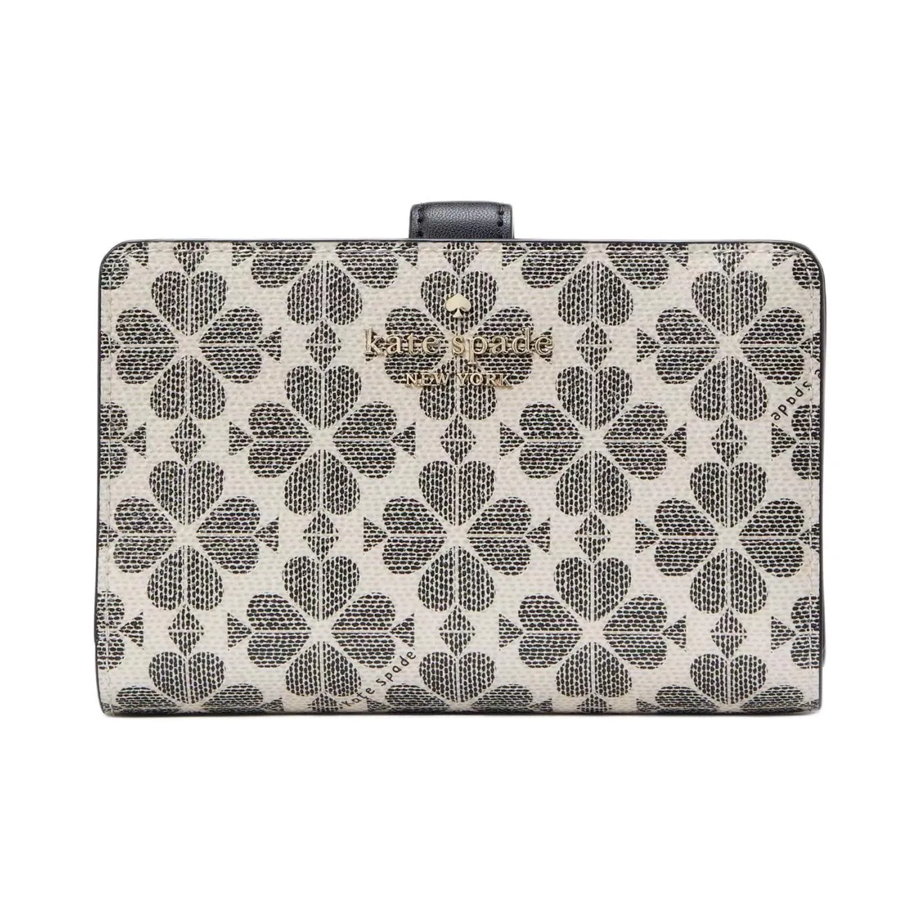 Kate Spade PVC Wallet Medium Size Women's Black & Multicolor