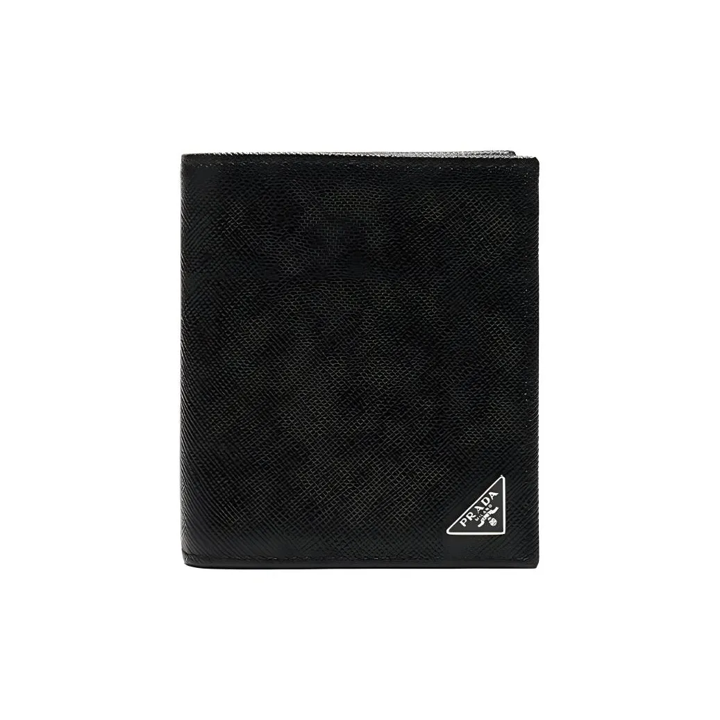 PRADA Leather Wallet Men's Black