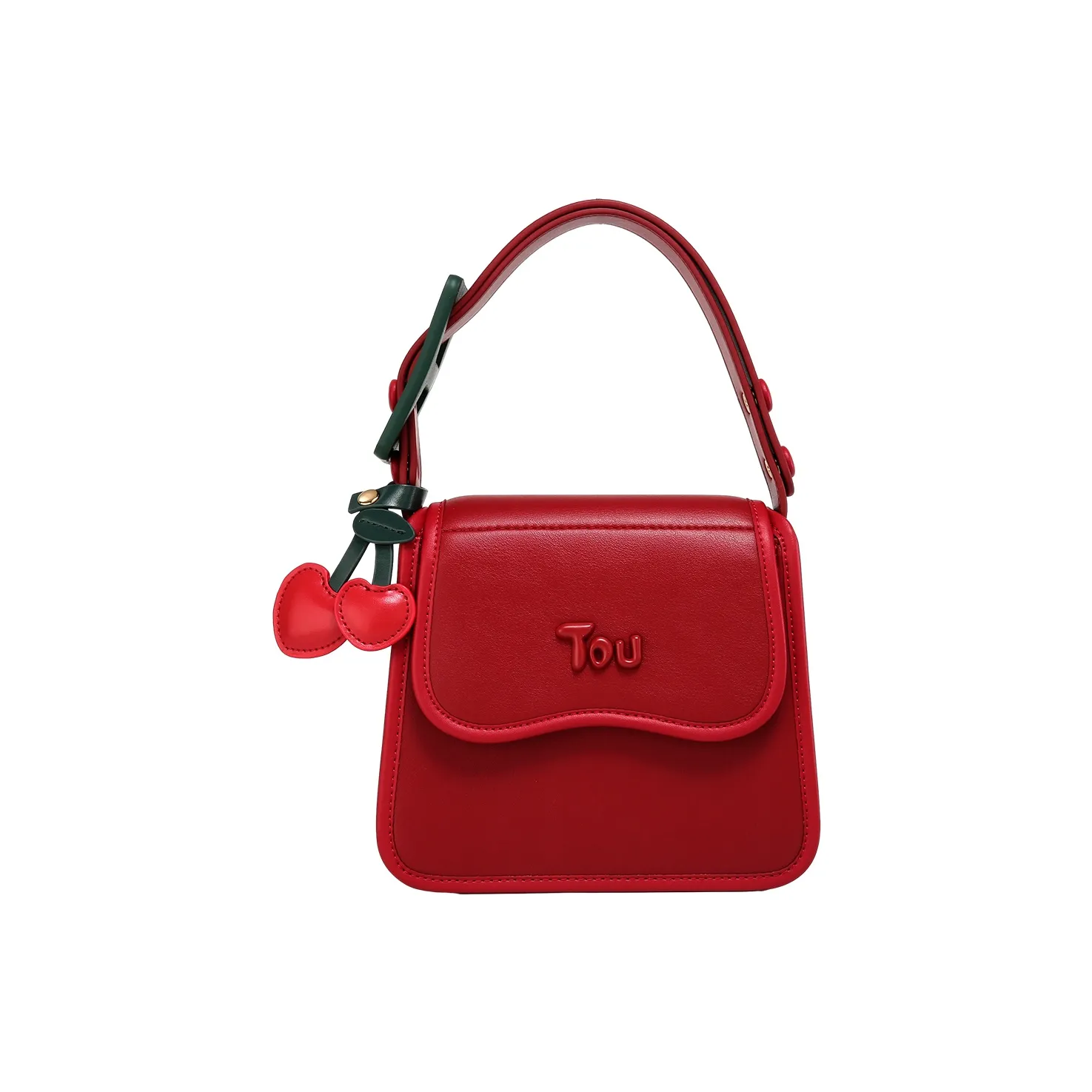 TOUTOU PU Shoulder Bag Regular Women's Cherry Red