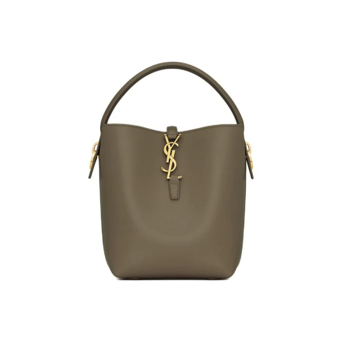 SAINT LAURENT Leather One Shoulder Handbag Trumpets Women's Dark Musk