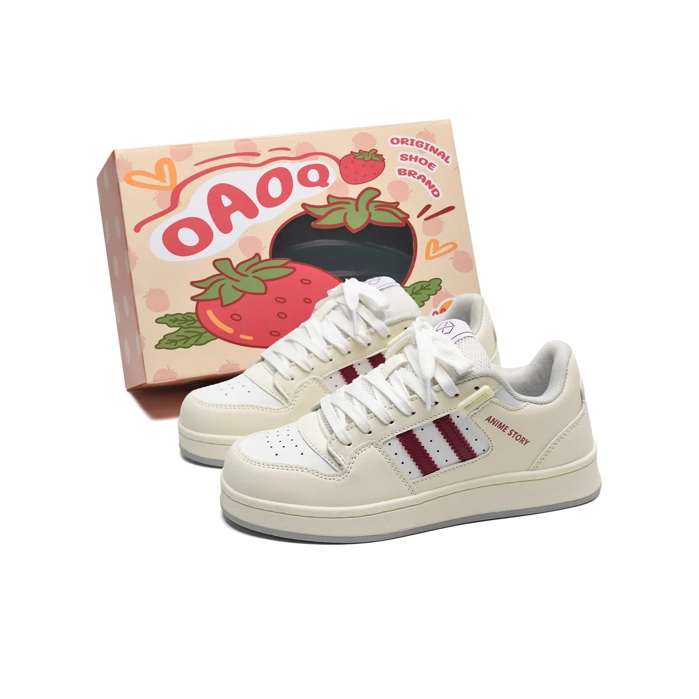 OAOQ Cushioning Height Increasing Abrasion Resistant Lightweight Slip Resistant Low Top Skateboard Shoes Unisex