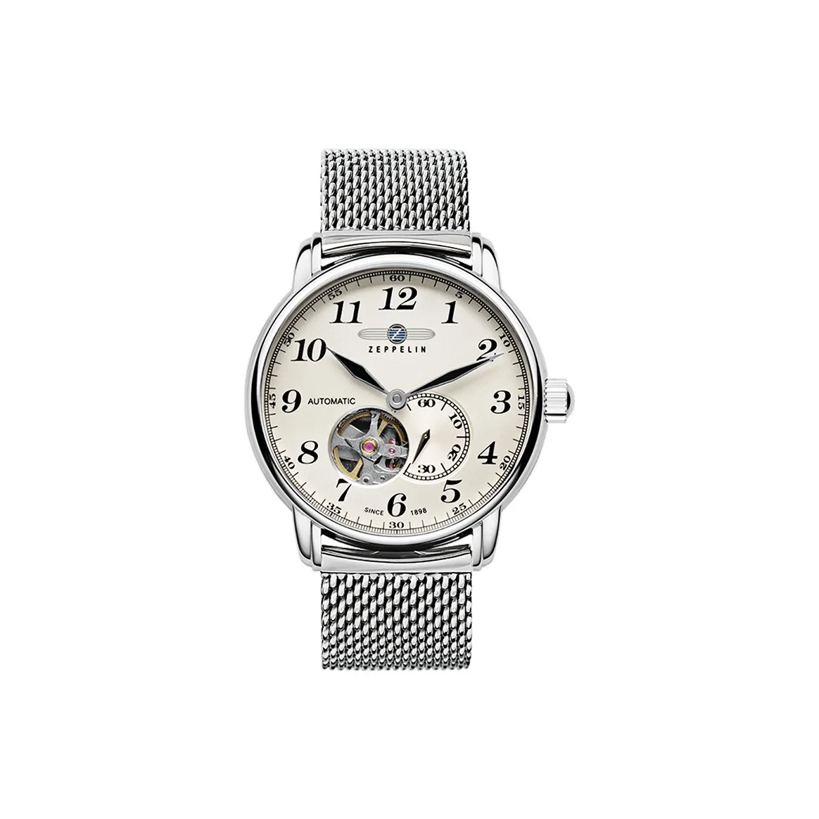 ZEPPELIN Piaget Collection Automatic Mechanical Movement Men's Watches Watch 40 White Dial Stainless Steel Watchband