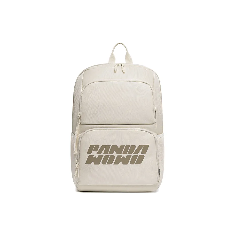 HLA Panda Wowo Series Polyester Backpack Laptop Bag Backpack Travel Bag Regular Unisex Ecru