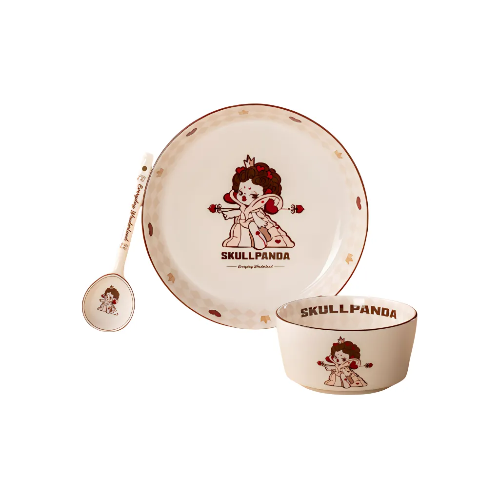 POP MART Skullpanda Керамика Миска And Пластина Trend Основанные Продукты