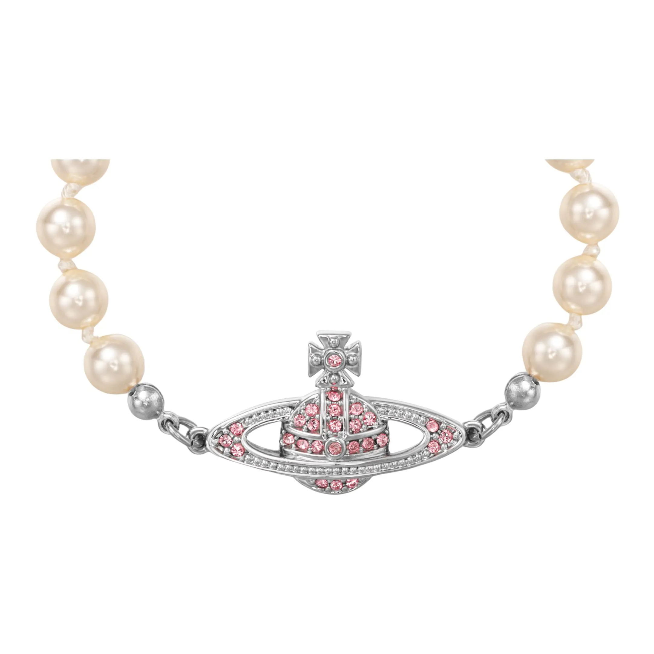 Vivienne Westwood Mini Bas Relief Pearl Chain Bracelet