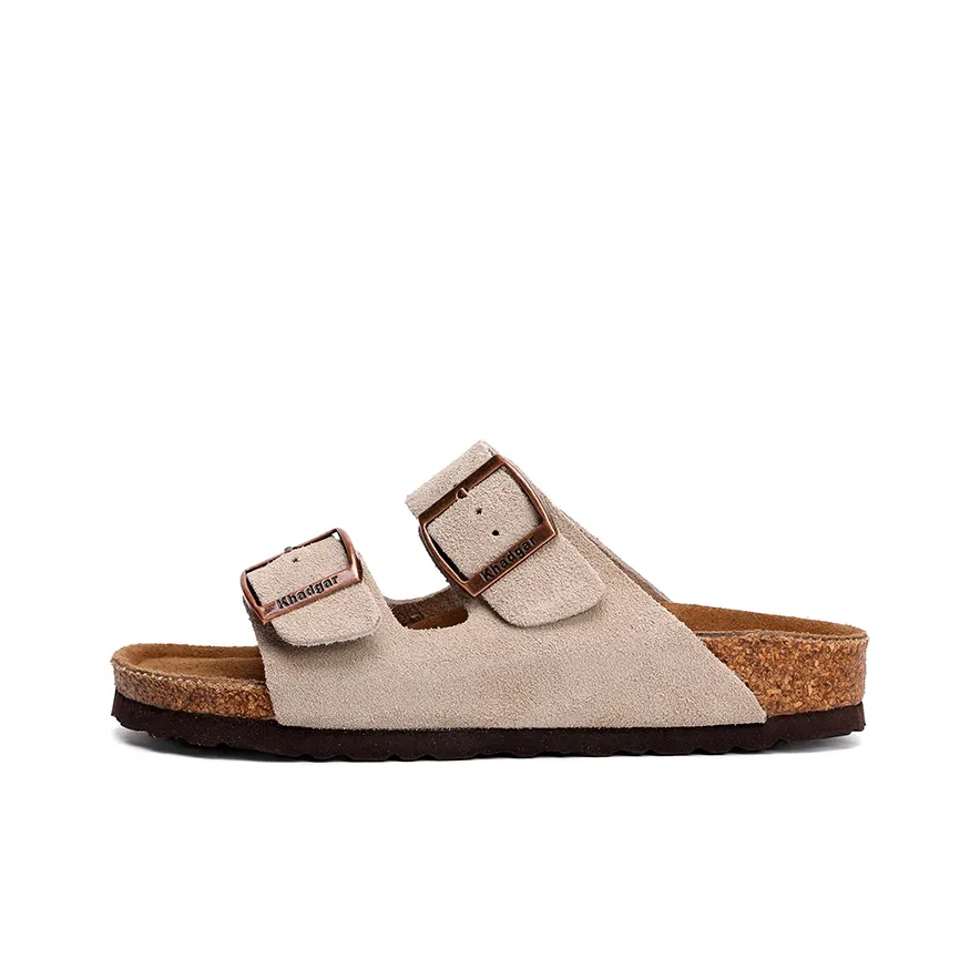 Khadgar Slide Slippers Unisex White Gray/Yellow Brown/Khaki/Army Green/Light Beige Yellow/Dark Brown/Watermelon Red