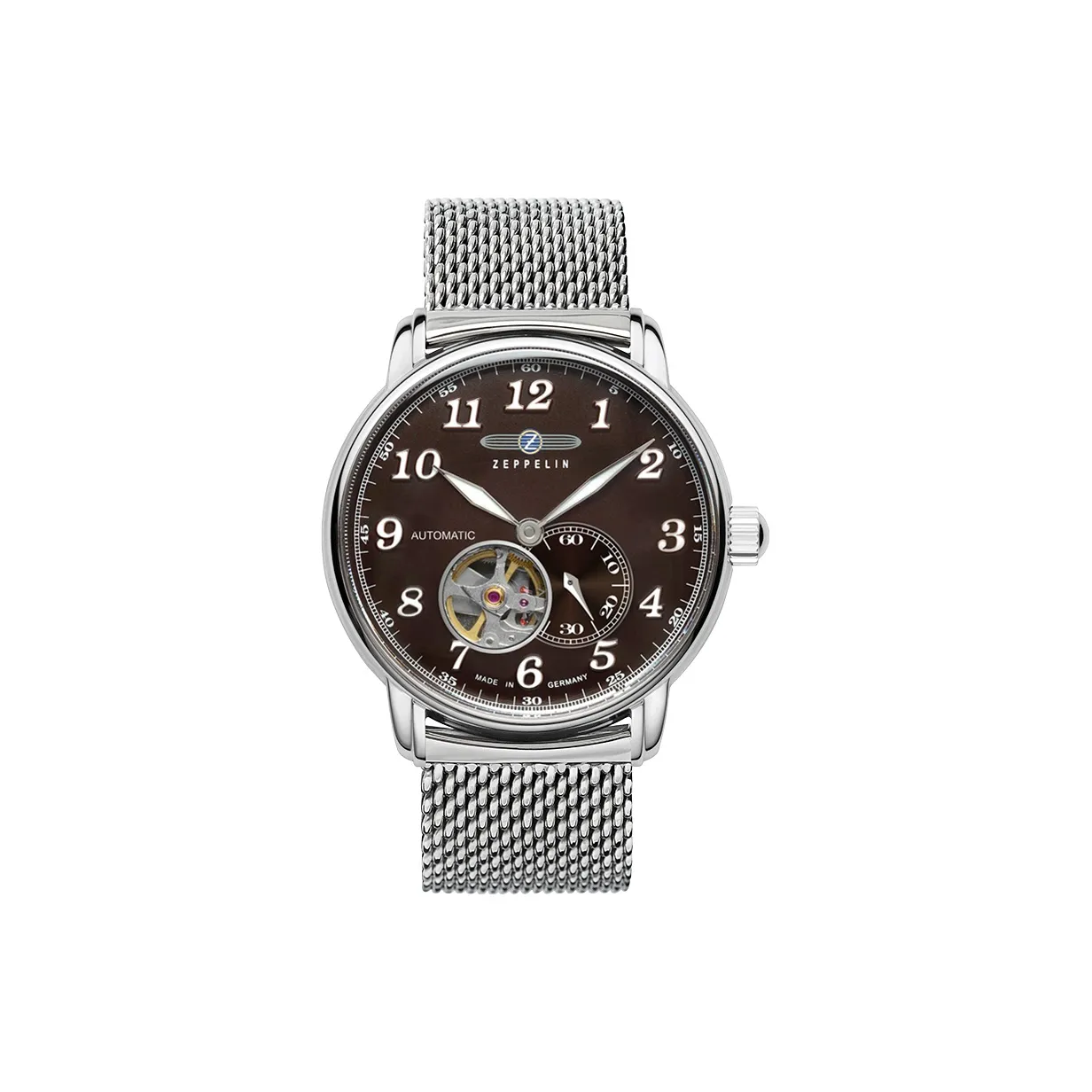 ZEPPELIN Piaget Collection Automatic Mechanical Movement Men's Watches Watch 40 Coffee Watch Dial Steel Strap