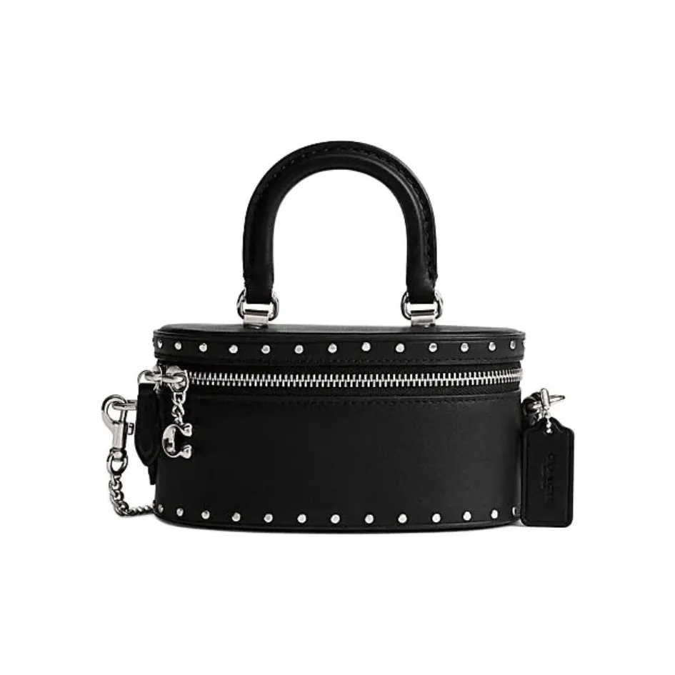 COACH Trail Коровья кожа Сумка Сумка через плечо Сумка через плечо Маленькая Женская Черная