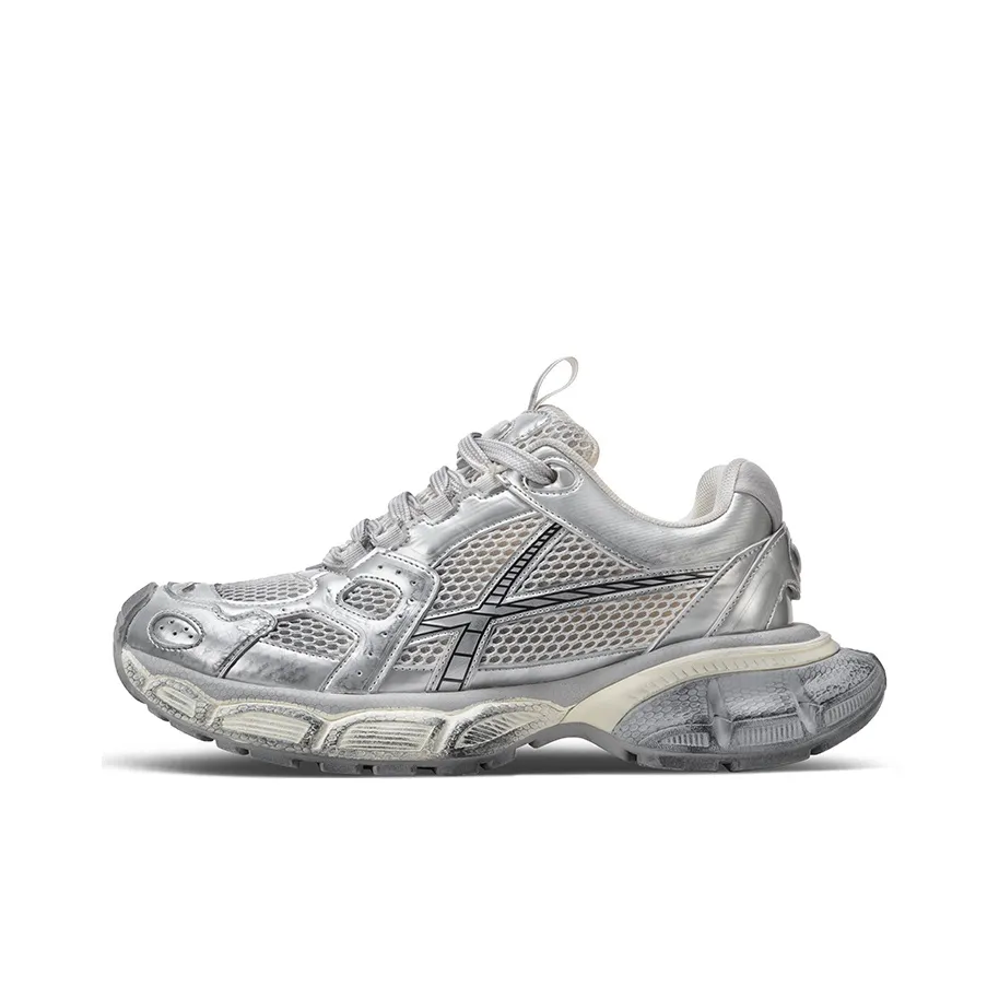 HART DAVIS X103 Series Chunky Sneakers Unisex Low Top Silver