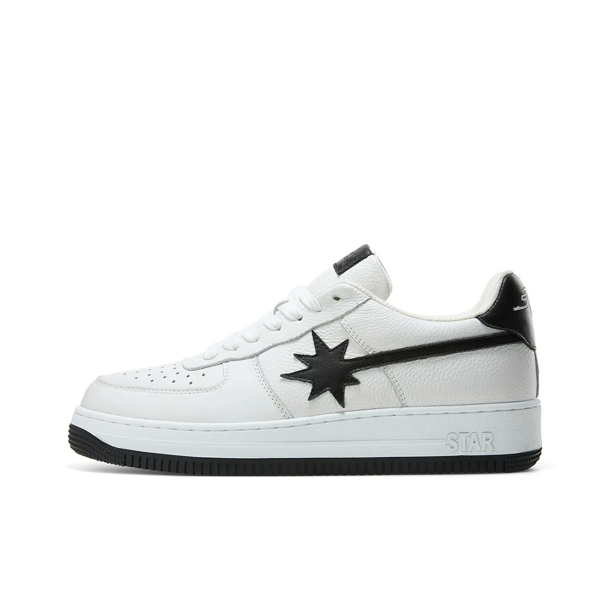 Starwalk Soldier Coverage Anti-Slip And Wear-Resistant Breathable Low-Top Skateboard Shoes Unisex White Black