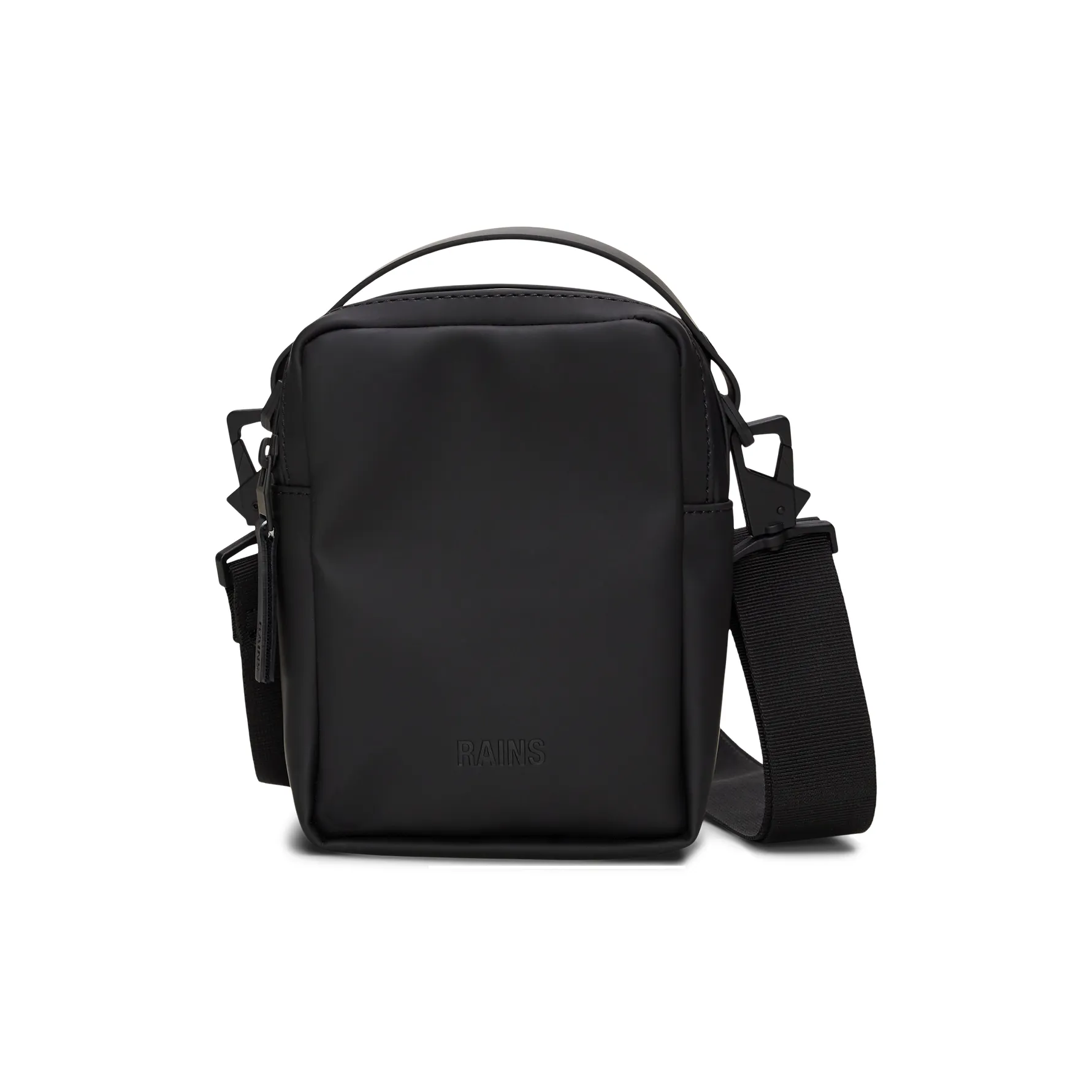 Rains PU One Shoulder Crossbody Bag Handbag Crossbody Bag Regular Unisex Black/Light Aqua Green/Electric Blue