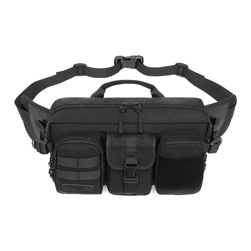 HAWA Oxford Crossbody Wallet Standard Men's Black Khaki