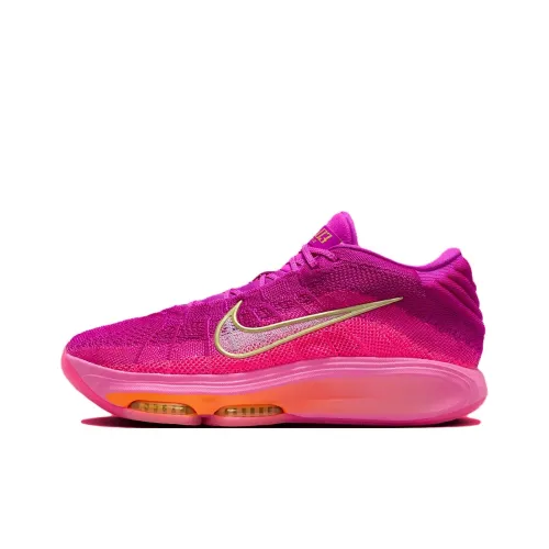Nike Air ZOOM GT Hustle 3 Баскетбольные кроссовки MID Топ Розовый/фиолетовый Унисекс