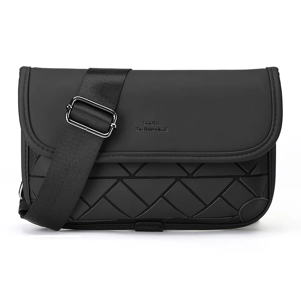 FAIRWHALE ПУ (полиуретан) Сумка через плечо Стандартная Унисекс Черная