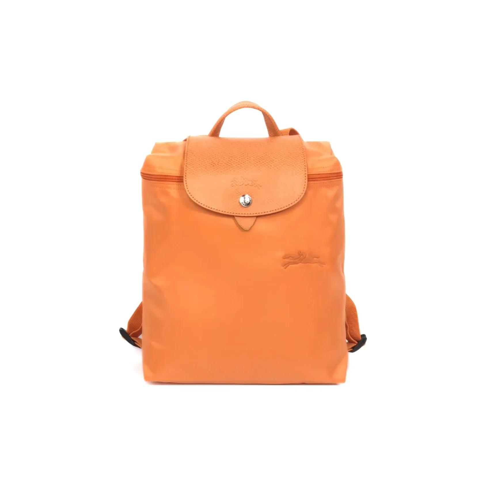 LONGCHAMP Le Pliage Green Recycled Canvas With Leather Trim Nano backpack Women's Orange