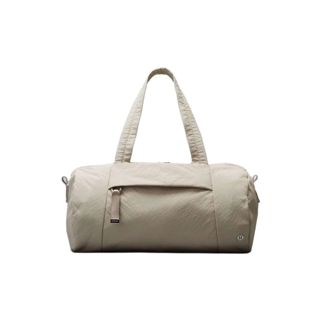 Lululemon Nylon Handbag Travel Bag Regular Unisex Raw Hemp