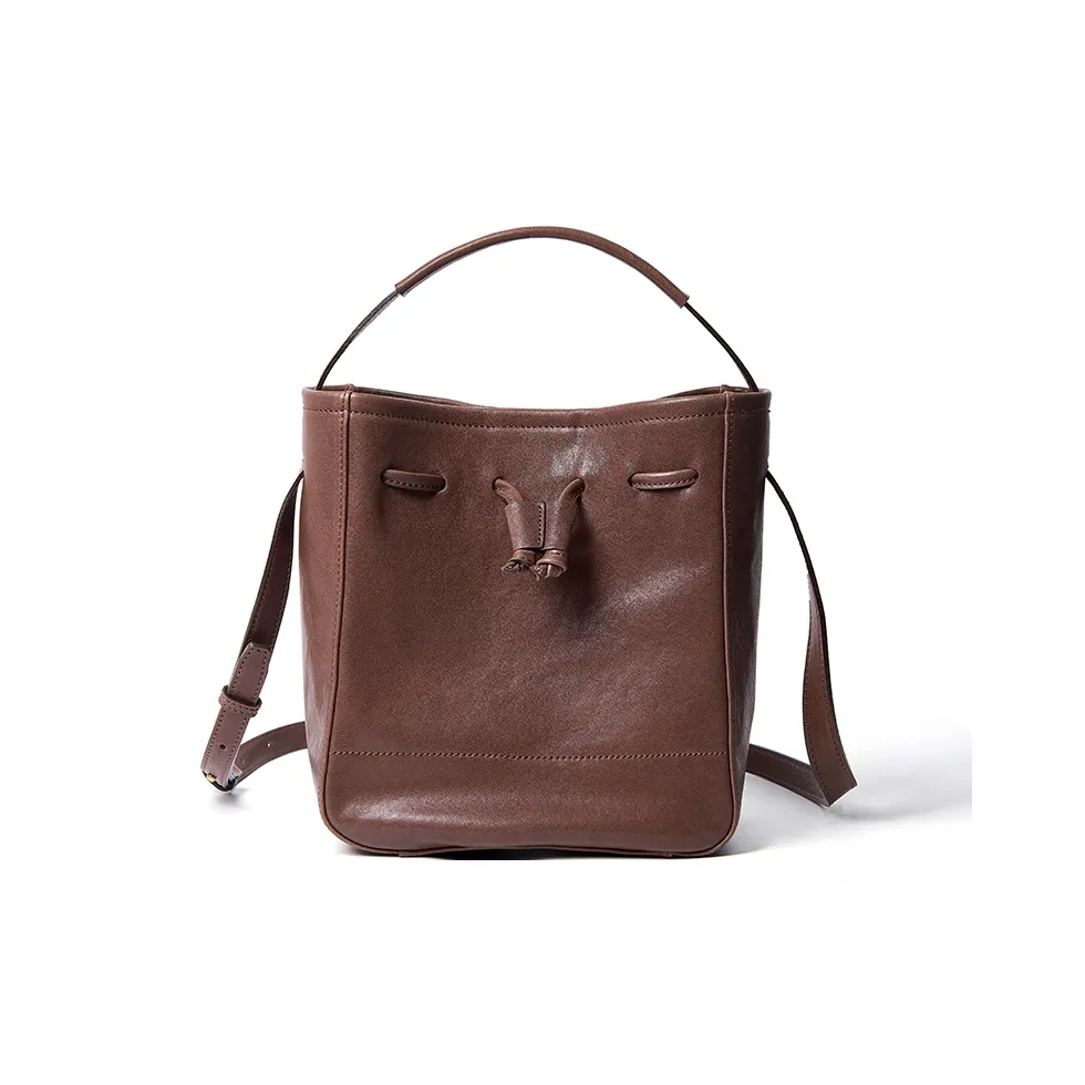 KAISER Первый слой Растительное дубление Коровья кожа Одно плечо Сумка Женские Кофе Закатно-желтый Черный