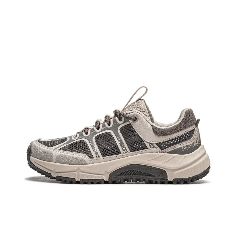 LiNing Yijie LITE Yijie Lite RT Outdoor Cushioning, Wear Resistant Low Top Hiking Shoes Women's Gray
