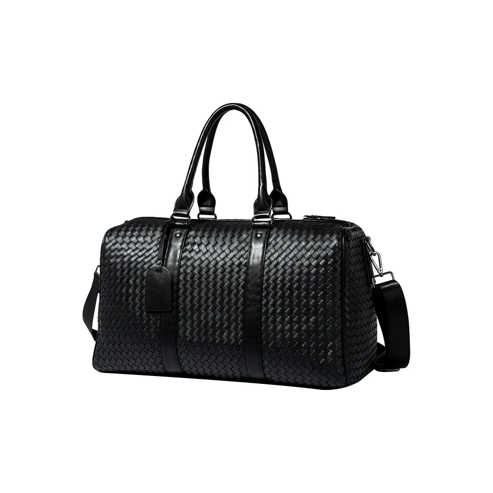 CMLZIUA PU Gym Bag Large Size Unisex Black