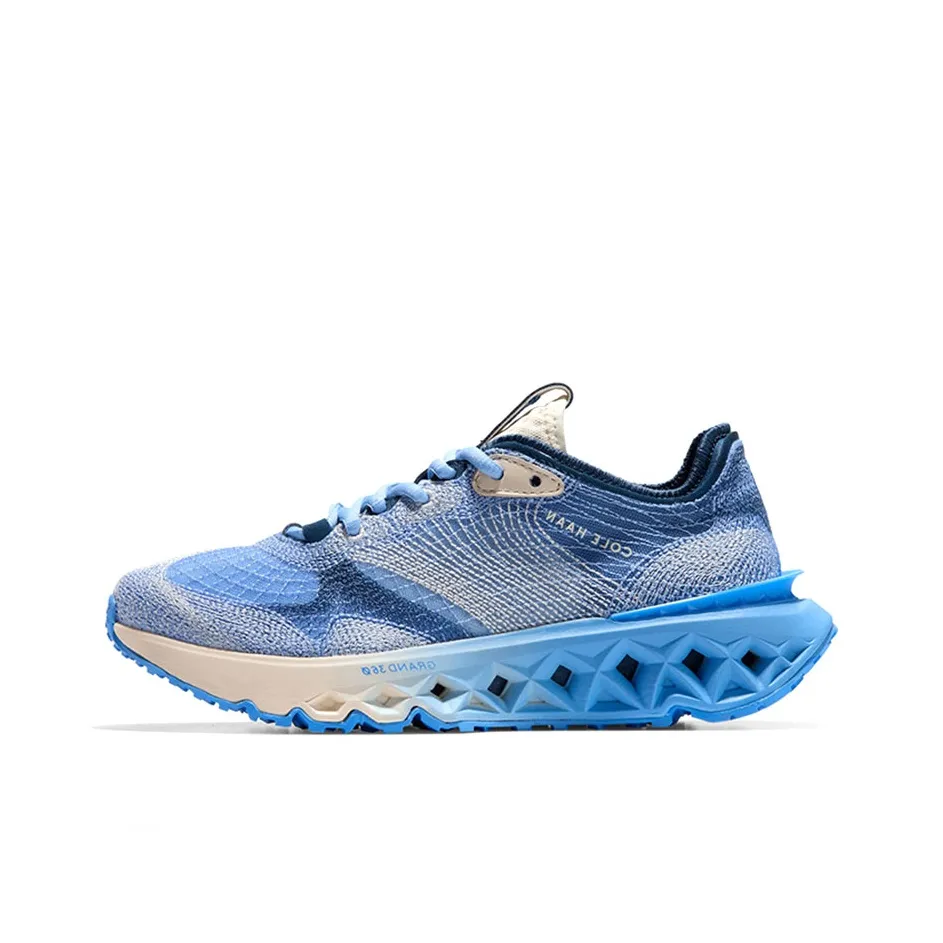 COLE HAAN Cushioning, Slip Resistant, Abrasion Resistant, Height Increasing Low Top Chunky Sneakers Women's Blue