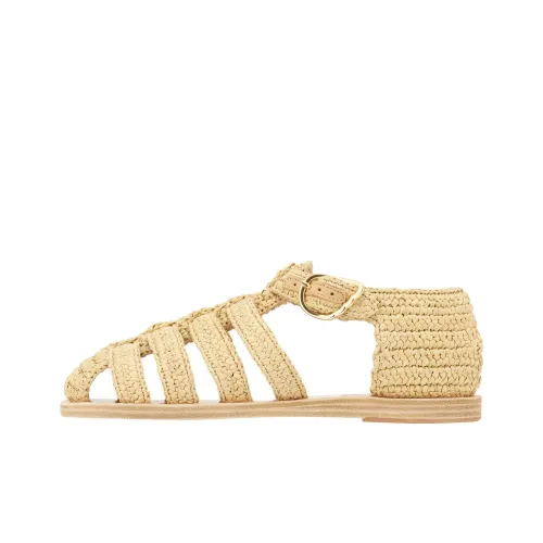 ANCIENT GREEK SANDALS Сандалии в римском стиле, бежевые, женские