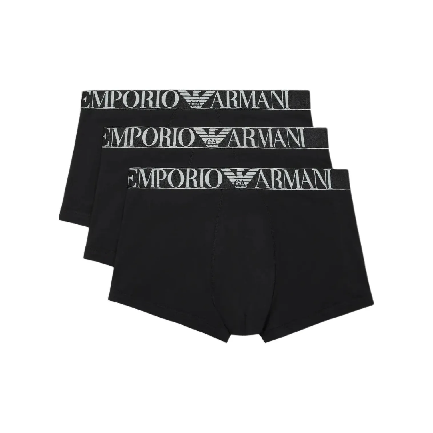 EMPORIO ARMANI Three pack Of Asv Shiny Logoband Organic cotton Boxer Briefs