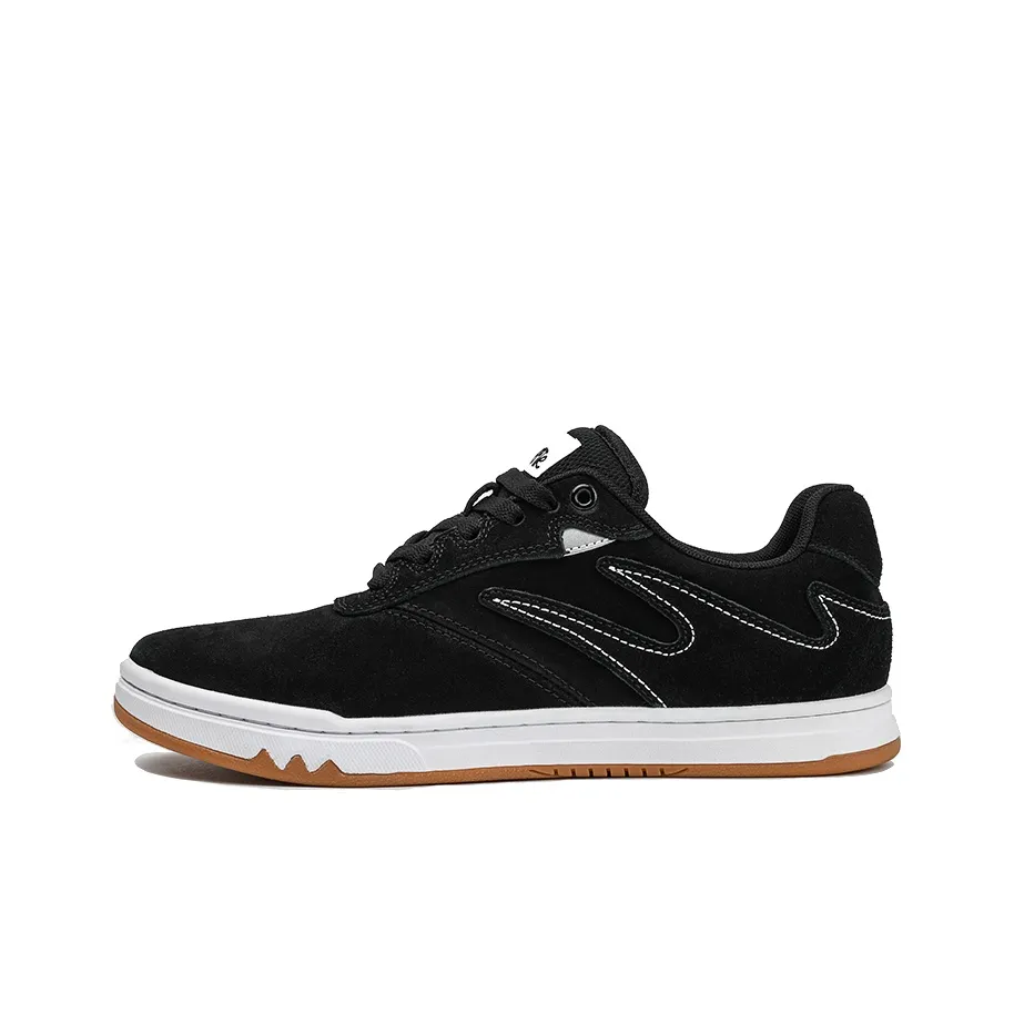 GOLUCK Ant Collection Coverage Cushioning Abrasion Resistant Low Top Skateboard Shoes Unisex Black White