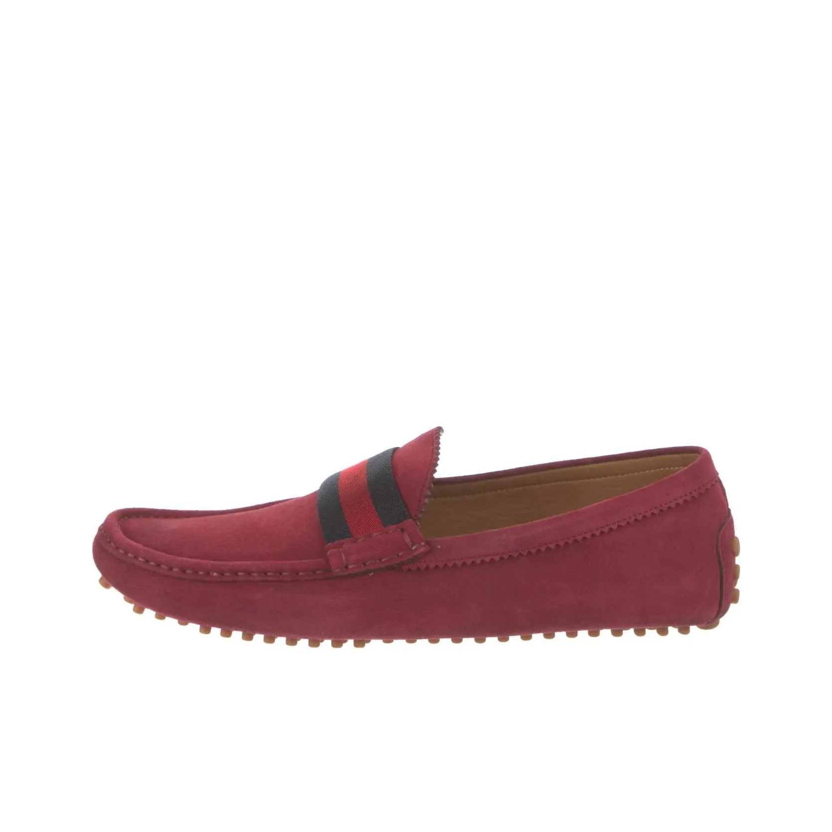 GUCCI Sylvie Gommino Loafers Men's Red