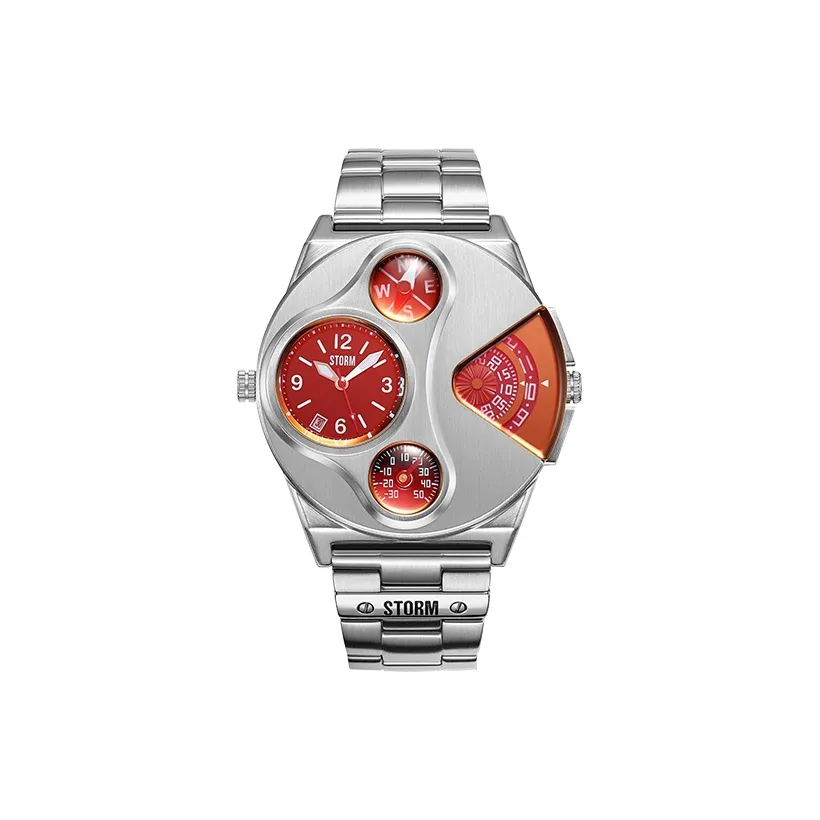 STORM V2 NAVIGATOR Collection Кварцевые мужские часы механизм ремешок из нержавеющей стали красный циферблат