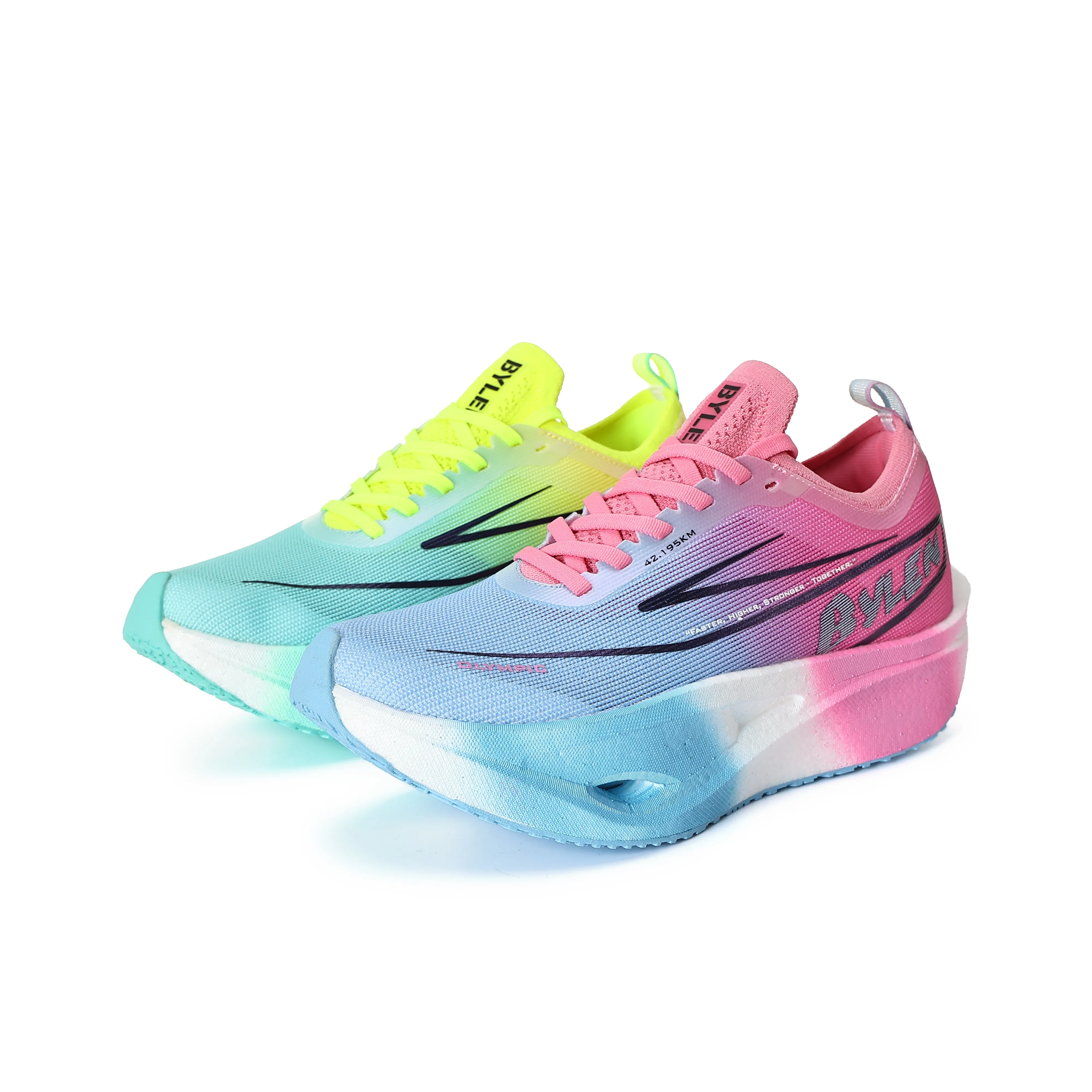 BYLEN Низкие беговые кроссовки унисекс несоответствующие цвета розовый и синий