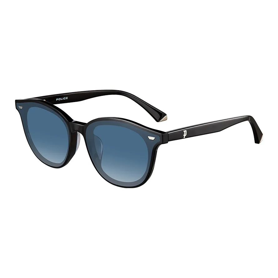Police Пластина Круглый Солнцезащитные очки Унисекс Черный