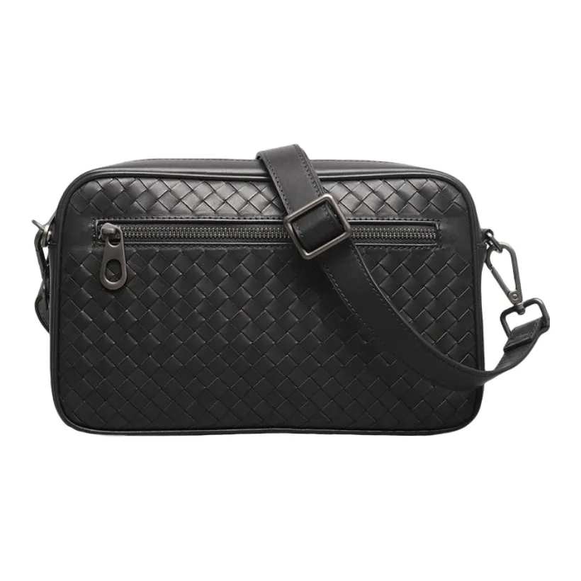 CMLZIUA Сумка через плечо из натуральной коровьей кожи стандартная унисекс черная