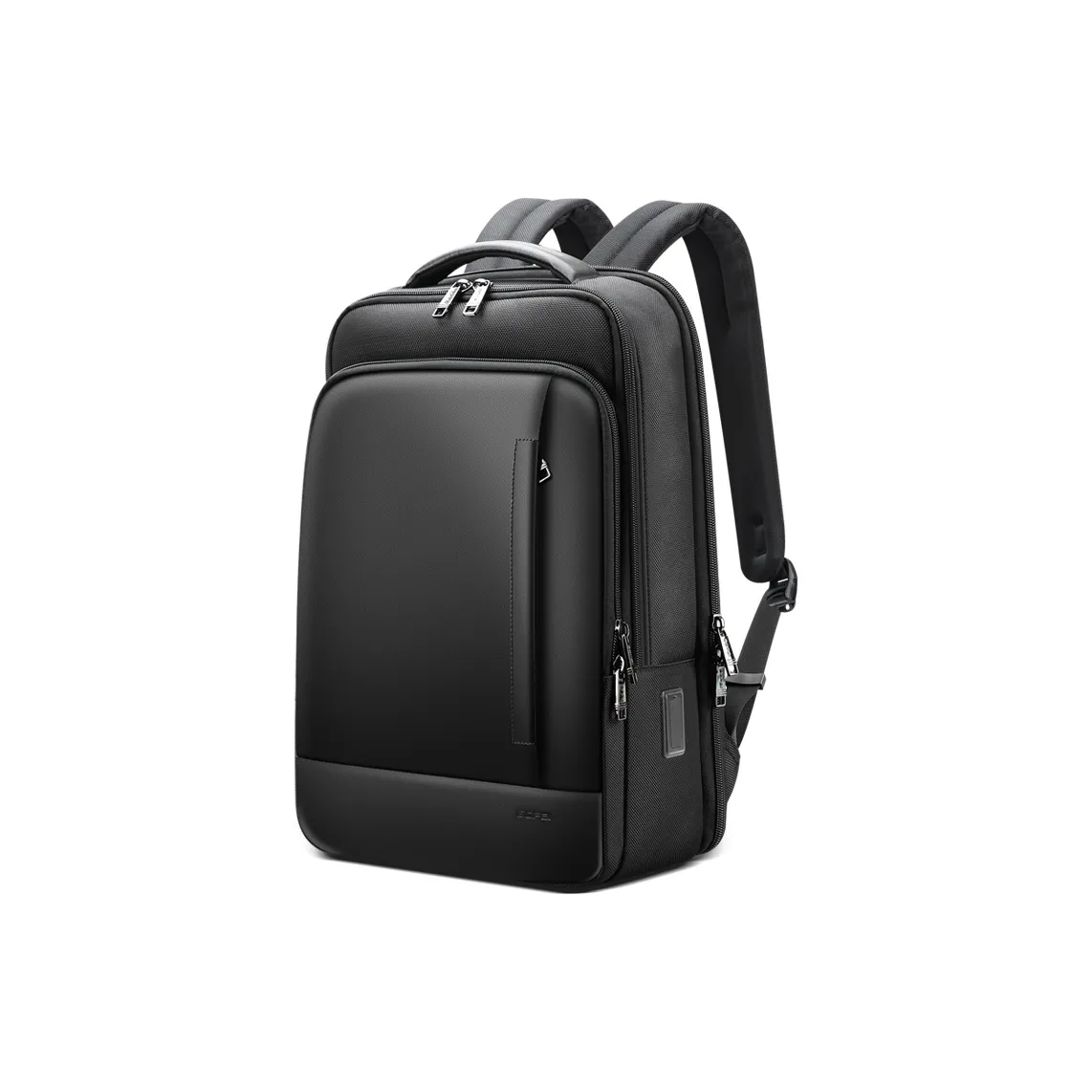 BOPAI Microfiber Synthetic Leather Backpack Standard Men's Black