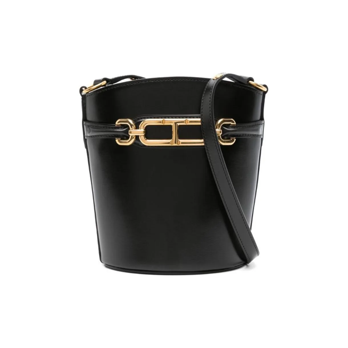 TF Calfskin Bucket Bags Crossbody Bag, Shoulder Bag Women's Black