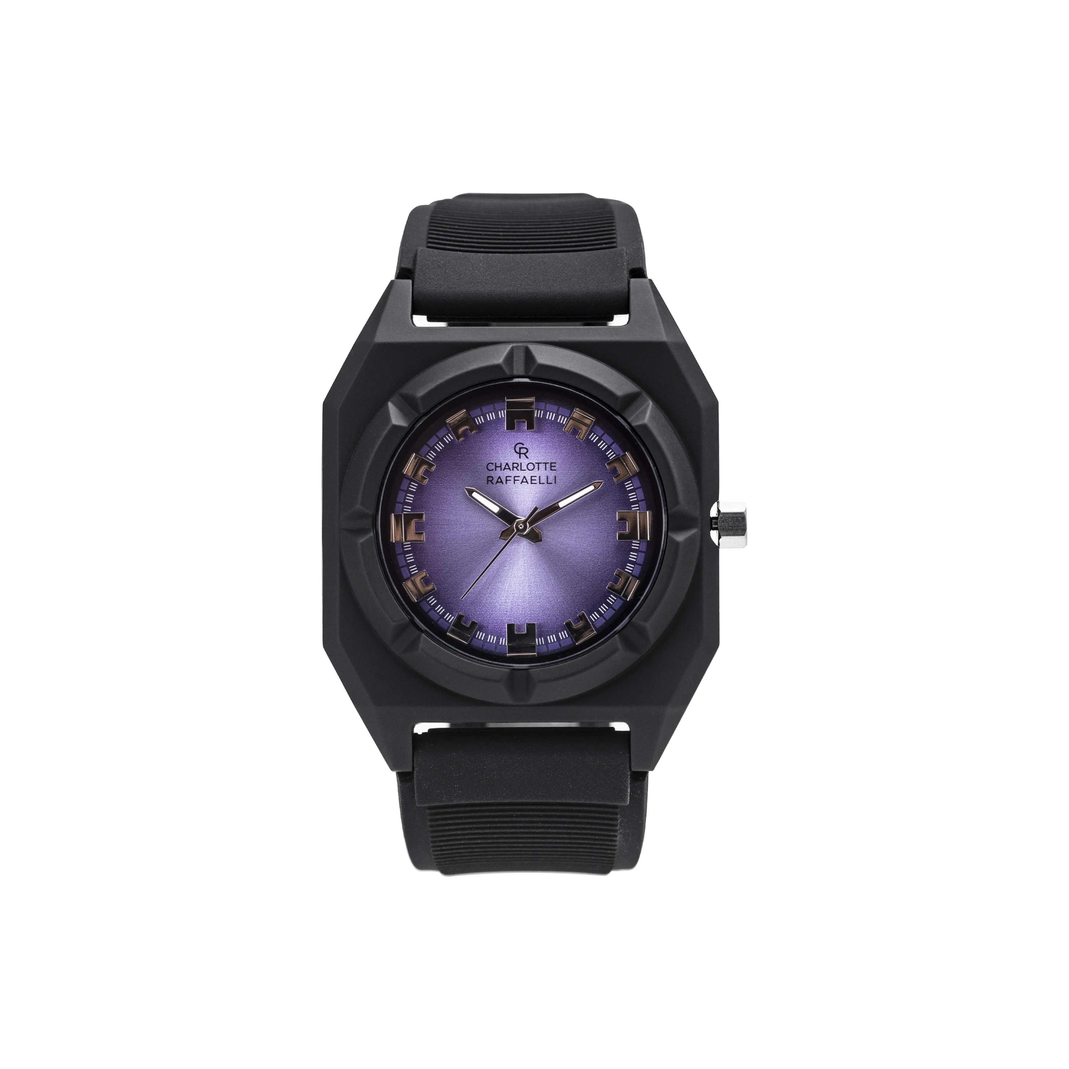 CHARLOTTE RAFFAELLI Кварцевый механизм Унисекс Серия Octagonal Часы 40мм*40мм*12мм Фиолетовый