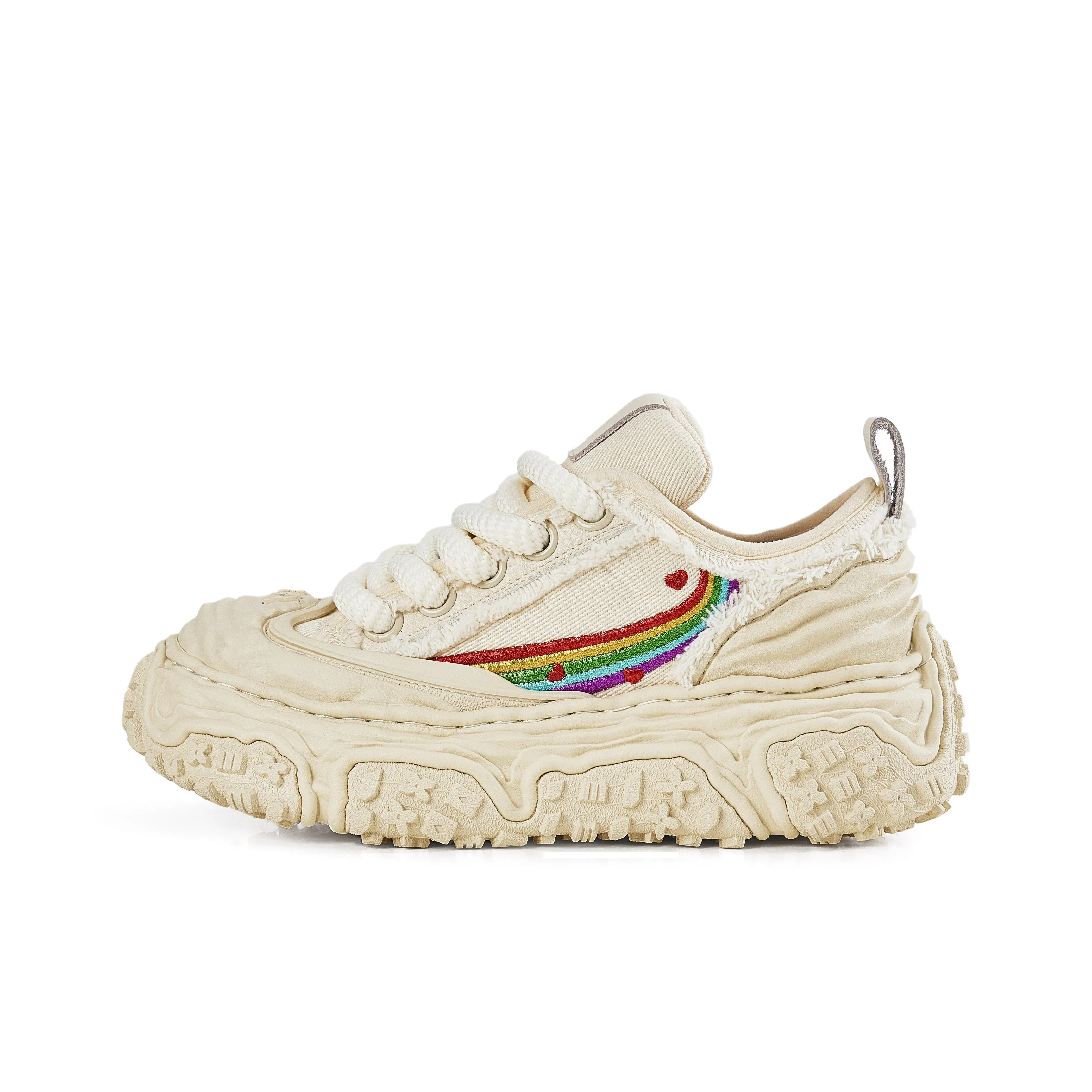 NEXT IMPULSIVE x Ggi Xingyun collection Lucky Bridge Low Top Скейтборд Кроссовки Unisex Кремово-белый